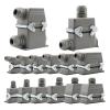 CTGFBUW HDC-HE-024 Rectangular Heavy Duty Connectors 4 6 8 10 16 20 24 32 48 Core 16A Waterproof Aviation Plug Top Side Line Connector(Ivory) view 1