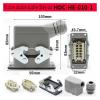 CTGFBUW HDC-HE-024 Rectangular Heavy Duty Connectors 4 6 8 10 16 20 24 32 48 Core 16A Waterproof Aviation Plug Top Side Line Connector(Ivory) view 2