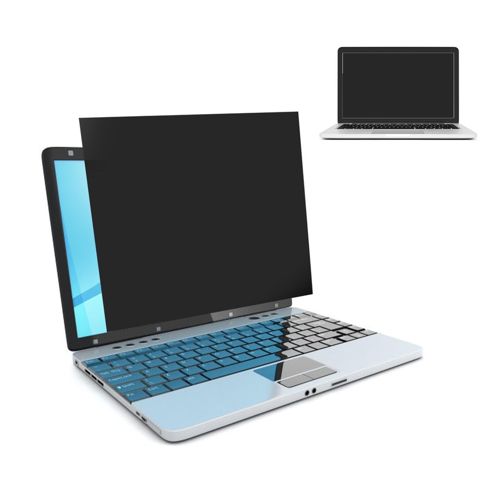 GOWENIC Laptop Privacy Screen Filter for 14" 16:9 Aspect Widescreen Display, Anti Glare Protector Blue Light Filter, Visual Range Within 30