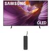 Samsung QN65S85FAFXZA 65 Inch OLED HDR 4K Smart TV with an AudioQuest G8 8-Outlet USB-A/USB-C AC Power Surge Protector (2025) view 1