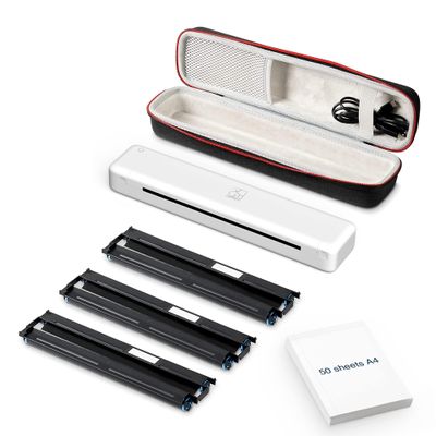 HPRT MT800 Portable Thermal Printer, Wireless Bluetooth Monochrome Printer for Travel & Business, Comes with Case, 3 Ribbons & 50 Sheets Paper (Renewed)