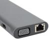 12 in 1 Docking Station, Type C USB C Hub, Aluminum y A with 4K RJ45 PD Charging, 12 Ports USB 3.0 2.0 Card Reader for Laptop Pro Air, Triple view 2