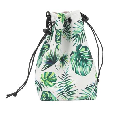 Brrnoo Camera Bag, Camera Bag with Shoudler Strap Portable Large Capacity Small for Instant (Green Leaves)