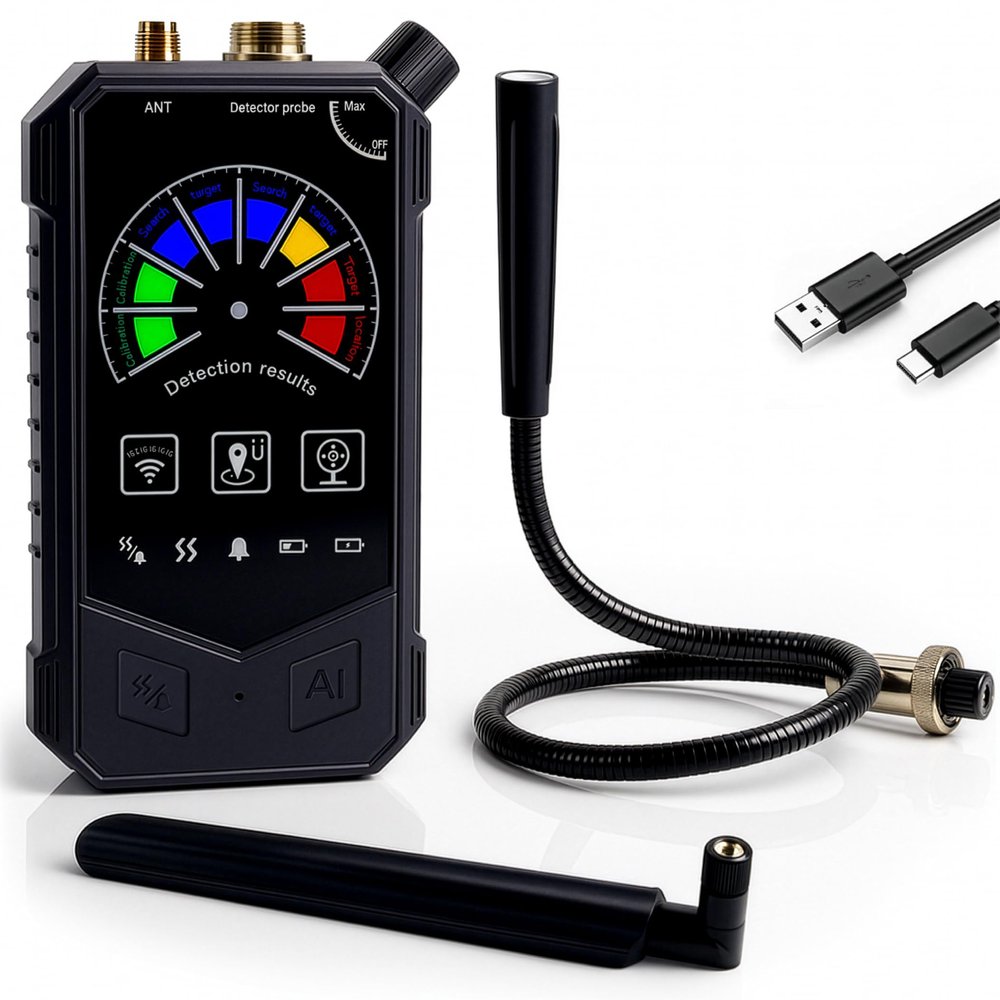 Celectigo Hidden Bug and Camera Detector  Professional 3-in-1 GPS Tracker Detector, Wireless RF Signal Sweeper & Camera Finder, Anti-Spy Device for Vehicles, Office, Fitting Rooms, Hotels
