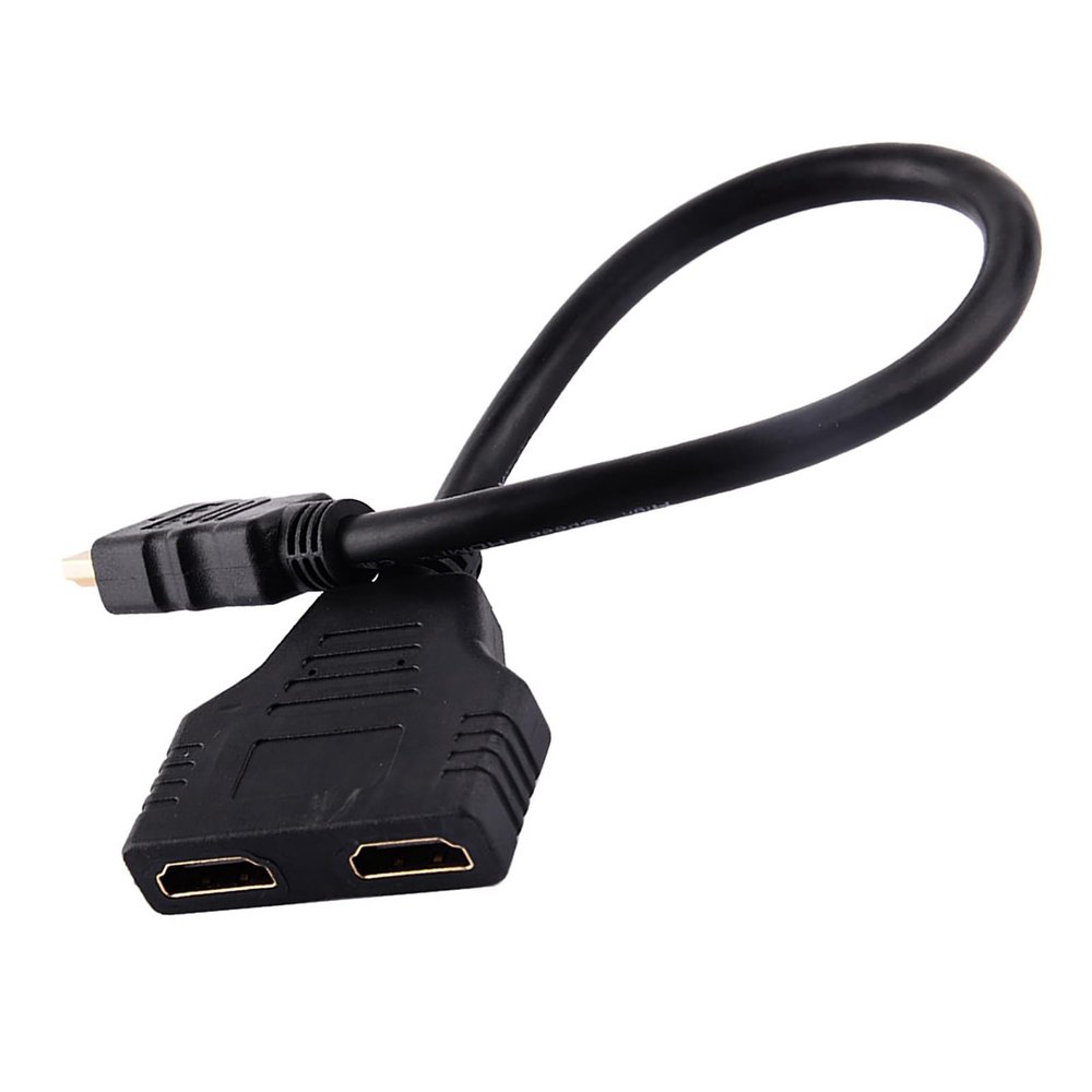 CHICIRIS High Definition Multimedia Interface 1 to 2 Way Splitter Adapter Cable for HD TV, LCD Monitor - Connect 1 High Definition Multimedia Interface Device to 2 Output Devices