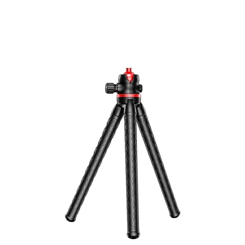 Compatible for Cameras/DSLRs - 2-in-1 Flexible Octopus Tripod, Holder with Side Cold Shoe & 1/4'' Screw