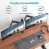 Dual Independent Desk Stand,for 2 Up to 27 Inch Screens,Each 22lbs,C Clamp/Grommet,Desktop Thickness 0.4-3.5 Inches,360Rotation,Save Space,Vesa 75x75/100x100mm view 4