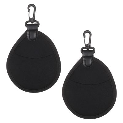 PATIKIL 37mm Lens Filter Case, 2PCS 2 Pockets Camera Filter Carry Bag Nylon Shockproof Camera Filter Lens Protector Pouch for Photography Round Circular Square Filters Storage, Black