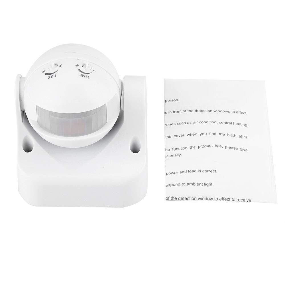 POCREATION Motion Sensor Light Switch, Infrared Technology, Automatic On Off Function, 160 Degree Detection, Ideal for Indoor and Outdoor Spaces