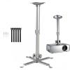 DAWASAPAT Projector Ceiling Mount with New Gimbal, Adjustable Length Projector Mount, -Inch Screw, Compatible with Most Projectors, Ceiling/Wall Use with Adjustable Angle (Dark) (Silver) view 1