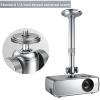 DAWASAPAT Projector Ceiling Mount with New Gimbal, Adjustable Length Projector Mount, -Inch Screw, Compatible with Most Projectors, Ceiling/Wall Use with Adjustable Angle (Dark) (Silver) view 2