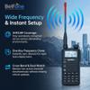 BelFone BF-SC500UV Professional Two-Way Radio, 2600mAh Long-Lasting, IP54 Waterproof, VHF/UHF with FM Radio, 5W Power, Flashlight, Ideal for Commercial & Outdoor Use (1 Pack) view 2