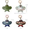 MC Fashion PU Leather Keychain Holder Compatible with AirTag, Creative Kite GPS Tracker Case Charm Key Ring (Black) view 3