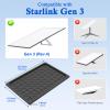 Starlink Gen 3 Protective Case, Starlink Standard Gen 3 Cover Case, Shockproof Silicone Protector Cover for Standard Satellite Dish, Waterproof, Impact Resistant to Rocks/Hail (Black) view 3