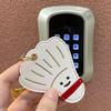 MC Fashion PU Leather Keychain Holder Case Compatible with AirTag, Cute Ball Games GPS Tracker Case Charm Key Ring (Badminton) view 4