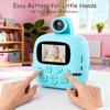 Cute Instant Print Camera for Kids  Perfect Birthday for Girls and Boys Age 3-12, Fun HD Digital Video Camera Toy with 32GB SD Card, Pink (A19, Blue) view 2