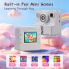 Cute Instant Print Camera for Kids  Perfect Birthday for Girls and Boys Age 3-12, Fun HD Digital Video Camera Toy with 32GB SD Card, (A30, White) view 3