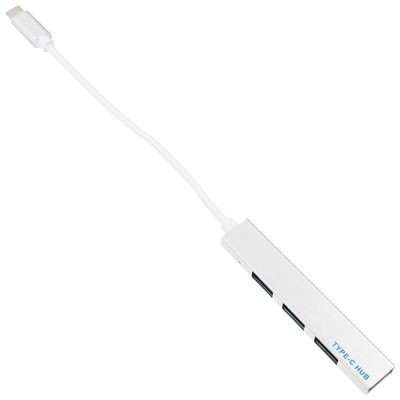 GAROZATION Portable Type-c USB Hub Multifunction Data Splitter with Ports High-Speed Mbps Transmission for Laptop Desktop Compact Silver USB Extension Adapter for Charging and Signal