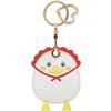 MC Fashion PU Leather Keychain Holder Compatible with AirTag, Cute Duckling GPS Tracker Case Charm Key Ring (White/Red) view 1