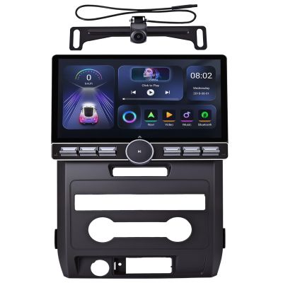 10 Inch Car Stereo Radio for Ford F150 2009 2010 2011 2012, Single Knob Keybutton, Wireless CarPlay& Android Auto, Touch Screen,Android 15.0,SWC, AM/FM,6+64G