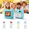Cute Instant Print Camera for Kids for Girls and Boys Age 3-12, Fun HD Digital Video Camera Toy with 32GB SD Card, Pink (A25, Blue) view 2