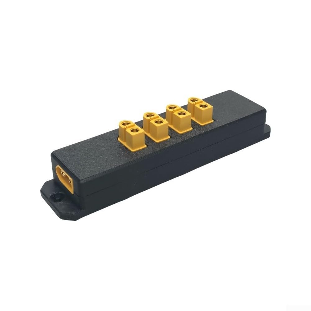 Power Distribution Board for XT60 with Dual-Input and Four-Channel Output, 2000W Capacity, 40A Per Channel, 1233026mm PCB Module for RC Models and Robotics