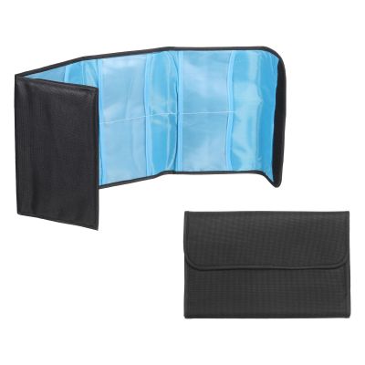 PATIKIL 46mm Lens Filter Case, 2PCS 10 Pockets Camera Filter Carry Bag Nylon Shockproof Camera Filter Lens Protector Pouch for Photography Round Circular Square Filters Storage, Black
