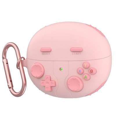 3D Cartoon Earphone Case for FreeClip Cover Cute Silicone Shockproof Protective Case with Hook,Pink