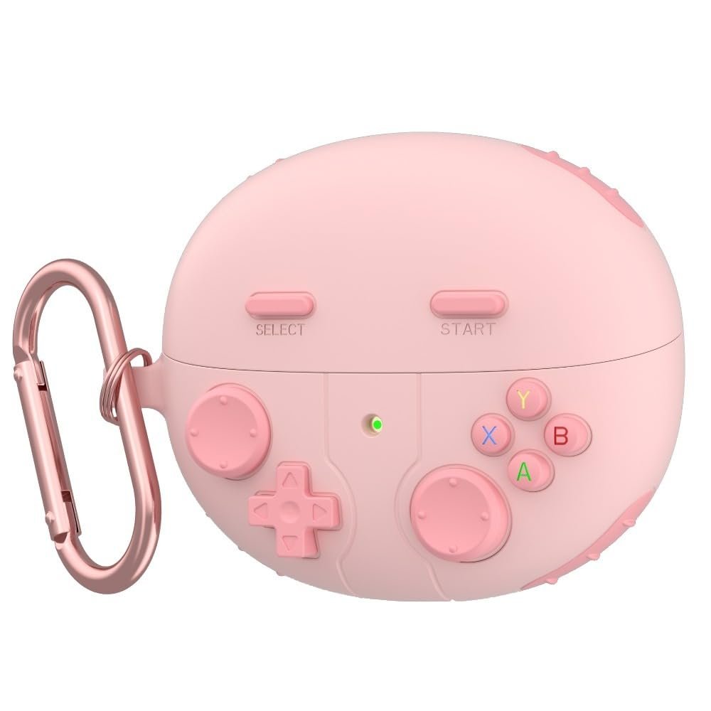 3D Cartoon Earphone Case for FreeClip Cover Cute Silicone Shockproof Protective Case with Hook,Pink