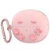 3D Cartoon Earphone Case for FreeClip Cover Cute Silicone Shockproof Protective Case with Hook,Pink view 1