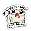 3 Pcs My Flabbers are Gasted Sticker  Funny Frog Meme Sticker with Surprised Expression Vinyl Decal Waterproof for Laptop, Water Bottle, Tumbler, Phone Case, Helmet (S1, 5 inch) view 1