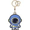 MC Fashion PU Leather Keychain Holder Case Compatible with AirTag, Creative Astronaut GPS Tracker Case Charm Key Ring (Blue) view 1
