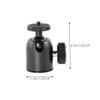 Angoily Rotating Mini Ball Head Tripod Accessory for Cameras and Projectors Alloy Metal Mount with Screw Threads Compact Black Camera Tripod Ball Head Adapter for Versatile Photography and view 2