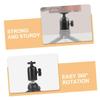Angoily Rotating Mini Ball Head Tripod Accessory for Cameras and Projectors Alloy Metal Mount with Screw Threads Compact Black Camera Tripod Ball Head Adapter for Versatile Photography and view 3