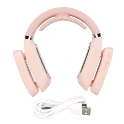 Portable Hanging Neck Fan 2 in 1 Neck Air Conditioner for Heating and Cooling Smart Chip Controlled Portable Air Conditioner for Sports (Pink)