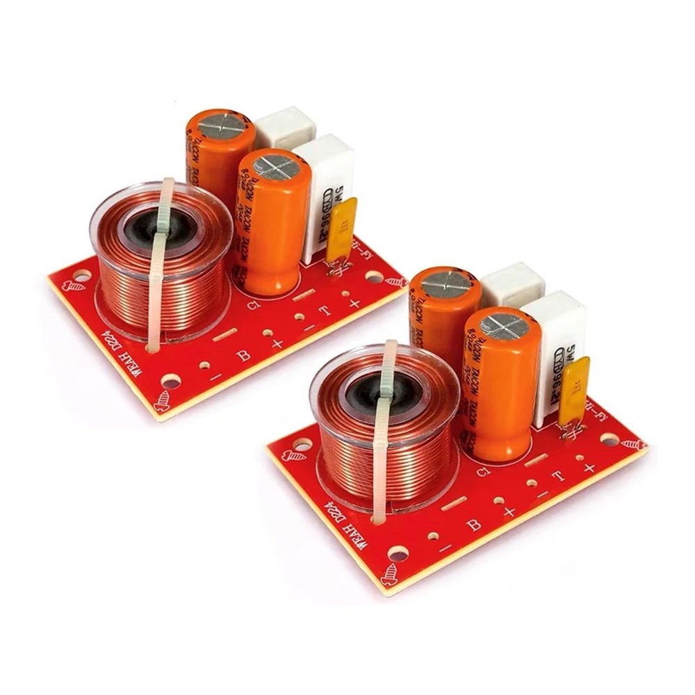 2PCS 2 Way 80W DIY Speaker Filter Circuit Treable Bass Frequency Divider Home Theater HiFi Stereo Audio Crossover Filters