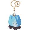 MC Fashion PU Leather Keychain Holder Compatible with AirTag, Creative Flame GPS Tracker Case Charm Key Ring (Blue) view 1