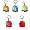 MC Fashion PU Leather Keychain Holder Compatible with AirTag, Creative Flame GPS Tracker Case Charm Key Ring (Blue) view 3