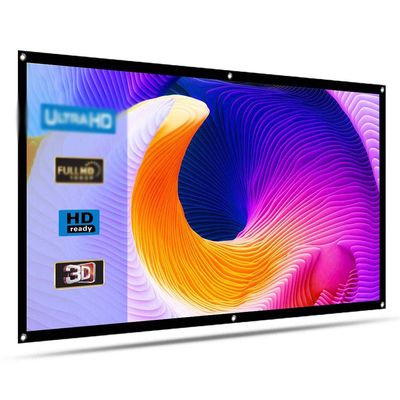 16:9 Portable 120 inch Projector Screen 100 Wall Mounted for Home Cinema Outdoors Projection
