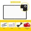 16:9 Portable 120 inch Projector Screen 100 Wall Mounted for Home Cinema Outdoors Projection view 3