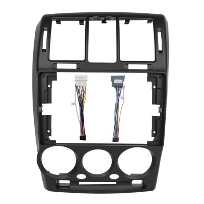 Large Screen Navigation Frame for Hyundai Getz Right Peptide 2002-2011, Car Frame Bezel Fascia Trim Kit Radio Replacement Face Climate Control Panel,Surface Frame + Power Cord