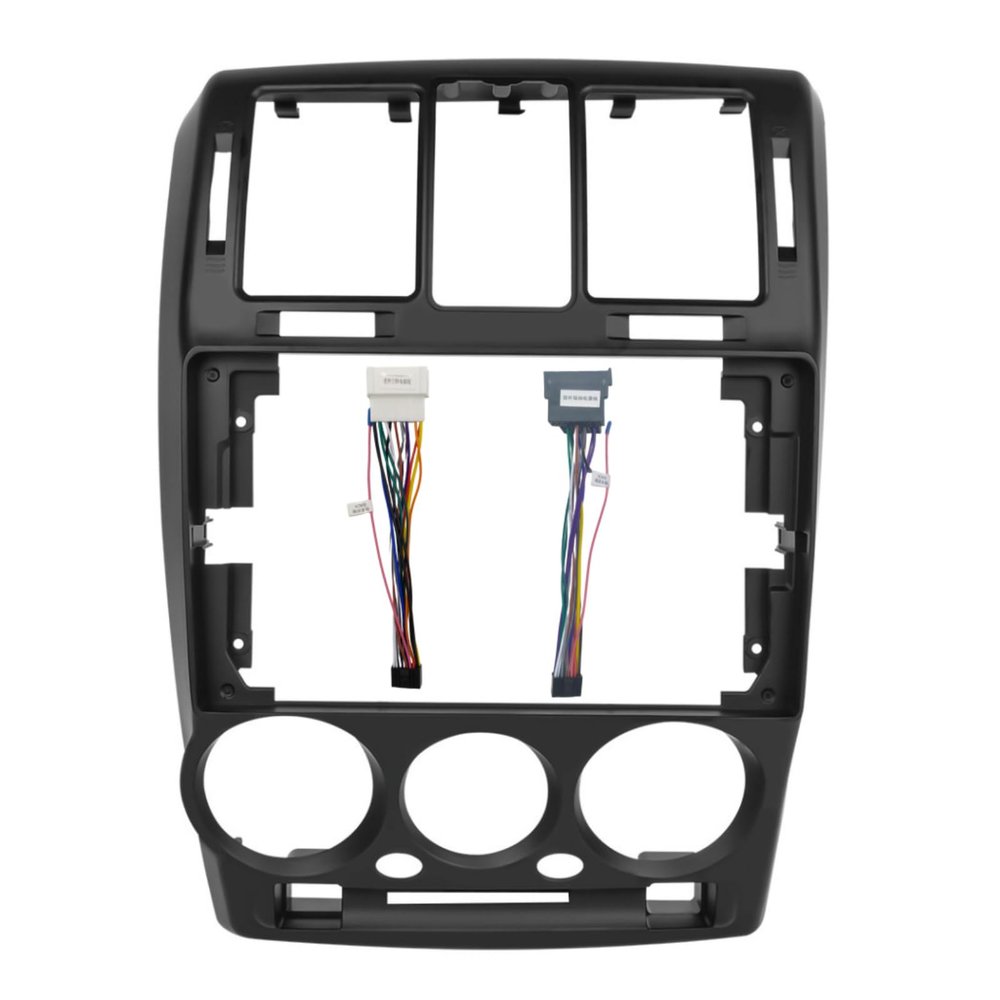 Large Screen Navigation Frame for Hyundai Getz Right Peptide 2002-2011, Car Frame Bezel Fascia Trim Kit Radio Replacement Face Climate Control Panel,Surface Frame + Power Cord