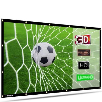 16:9 Foldable 120 inch Projector Screen PVC Fabric Projection for Education Office Home Theater Outdoor Cinema