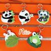MC Fashion PU Leather Keychain Holder Case Compatible with AirTag, Cute Cartoon Panda GPS Tracker Case Charm Key Ring (Rabbit) view 3