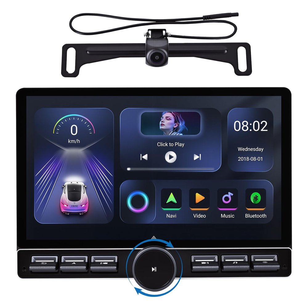 10 Inch Car Stereo Radio for Jeep Wrangler JK 2007-2017 Dodge Chrysler,Single Knob Keybutton, Wireless CarPlay& Android Auto, Touch Screen,Android 15.0,SWC, AM/FM,6+64G