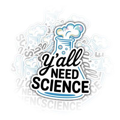 3 Pcs YAll Need Science Sticker Pack 3 Funny Chemistry Vinyl Decals for Scientists, STEM Teachers, Students, Beaker and Lab Art for Science Fair Gifts, Nerdy Decor, Water Bottles (S1, 2 inch)