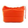 Compatible for Camera Insert Bag, Partition Padded Velvet Protective Case for DSLR Cameras & Lenses(Orange) view 1