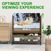 Anwick Portable Mobile TV Stand on Wheels for 32-50" TV(LCD LED OLED Flat Panel Screens Smartboard) Rolling TV Cart with Projector Screen & Power Outlets for Smell Space view 4