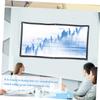 OSOLADY Anti-Crease Projector Screen with Hooks and Rope Foldable Polyester Indoor Outdoor Camping Screen with Black Border for Home Theater and Portable Use view 2