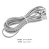 Kisangel 10pcs PC Phone Extension Cables Silver Gray with Pure Copper Wires PVC Construction Compatibility for Office Hotel Fax Answering Machine view 2